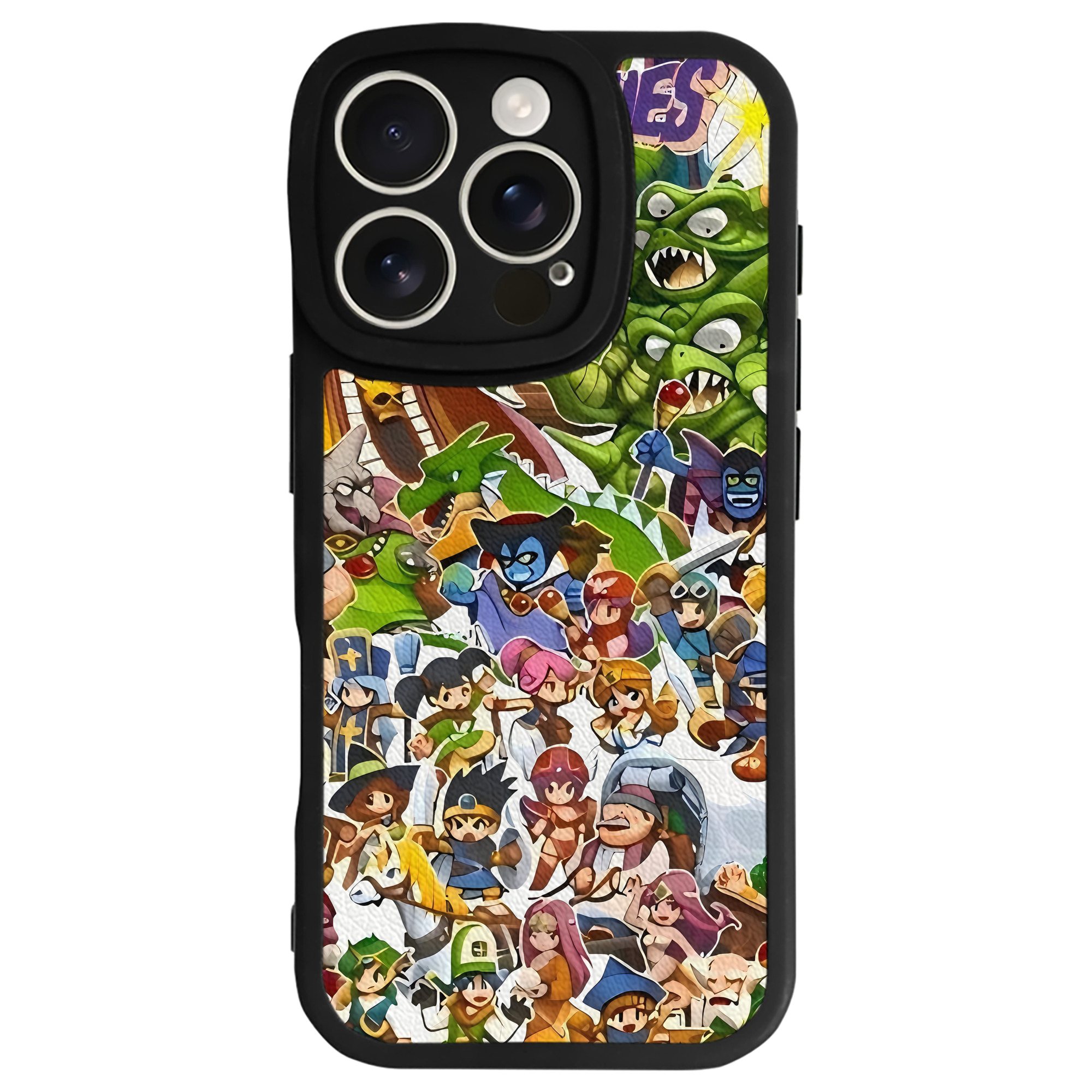 （画像用） ドラゴンクエスト Doragon Kuesuto Dragon Quest 【iPhone 16シリーズ対応】シリコンスマホケース（レザー調） 材質：シリコン